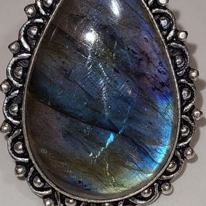 925 Sterling Silver Labrodite Ring